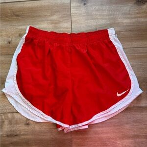 Nike Women's Athletic Shorts in Red and White
